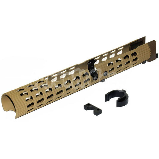 Airsoft 5KU VS-24 Tubular Keymod Handguard for AKM AK74 AK103 Series AEG Desert Tan