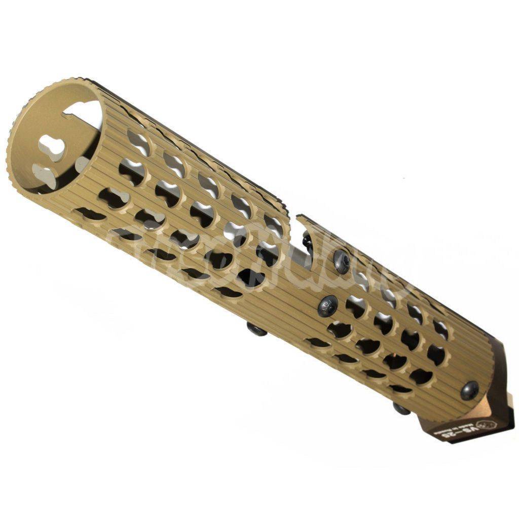 Airsoft 5KU VS-25 Tubular Keymod Handguard for AK102 AK104 AK105 Series AEG Desert Tan