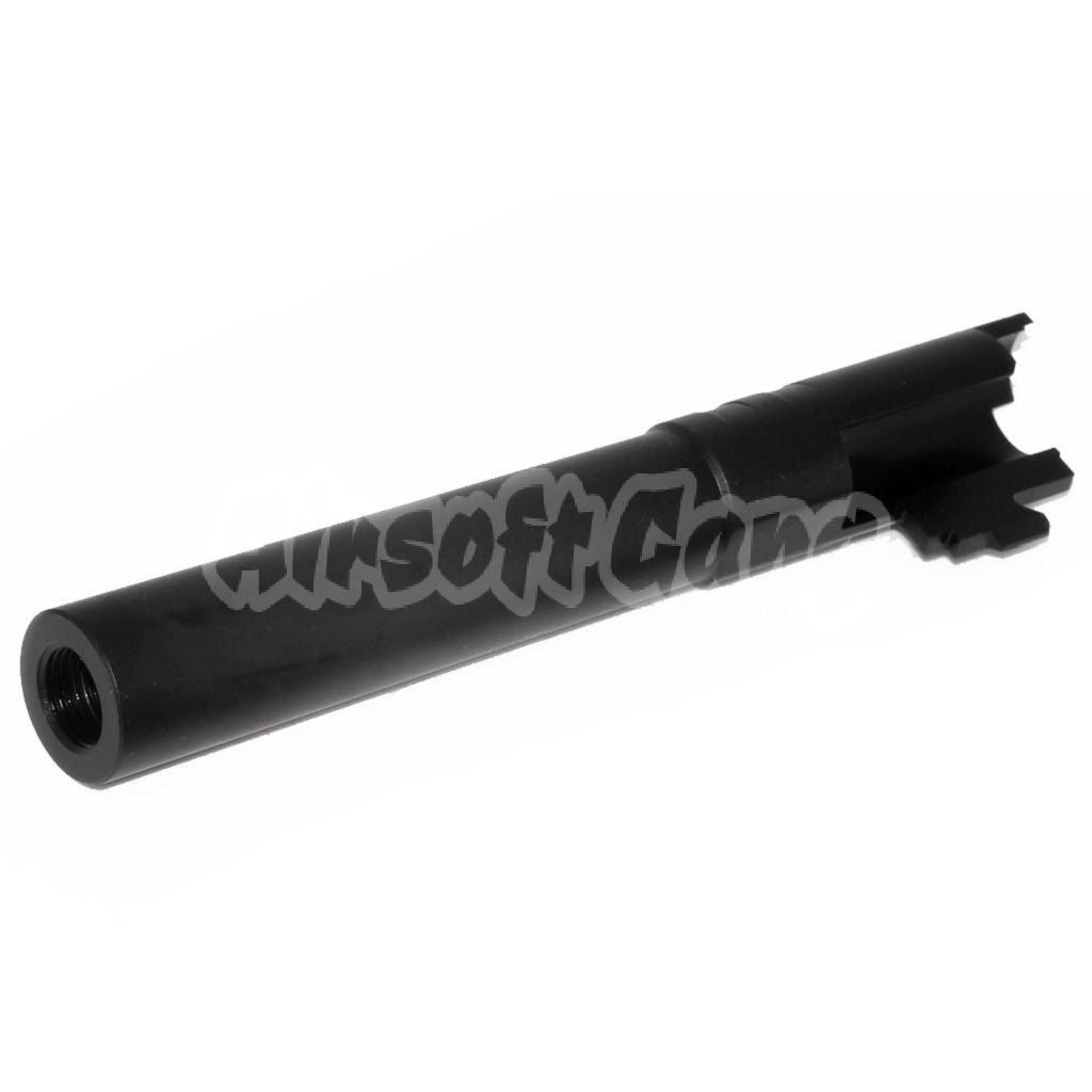 Airsoft 5KU 5" Inches Stainless Steel Outer Barrel +11mm CW for Tokyo Marui Hi-Capa 5.1 GBB Black