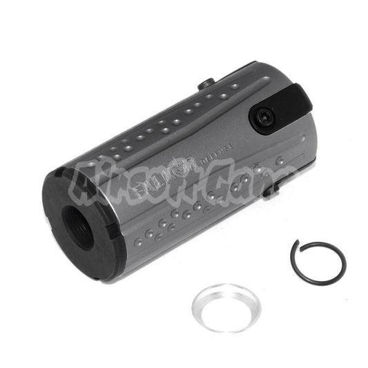 Airsoft APS EMG Licensed Falkor Defense Blitz Blast Cap Muzzle Brake Flash Hider -14mm CCW Black/Charcoal Grey