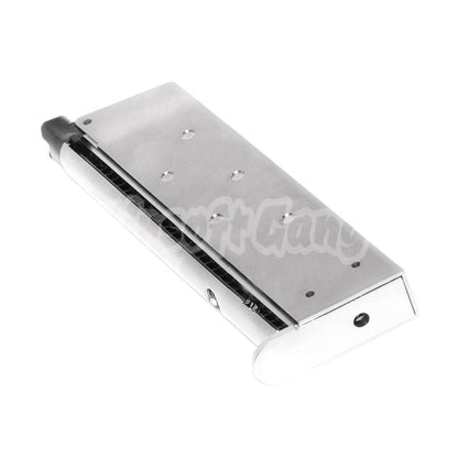 Armorer Works AW 16rd Gas Magazine for EMG SAI Red / AW NE Series / WE Single Stack 1911 GBB Pistol Airsoft Silver