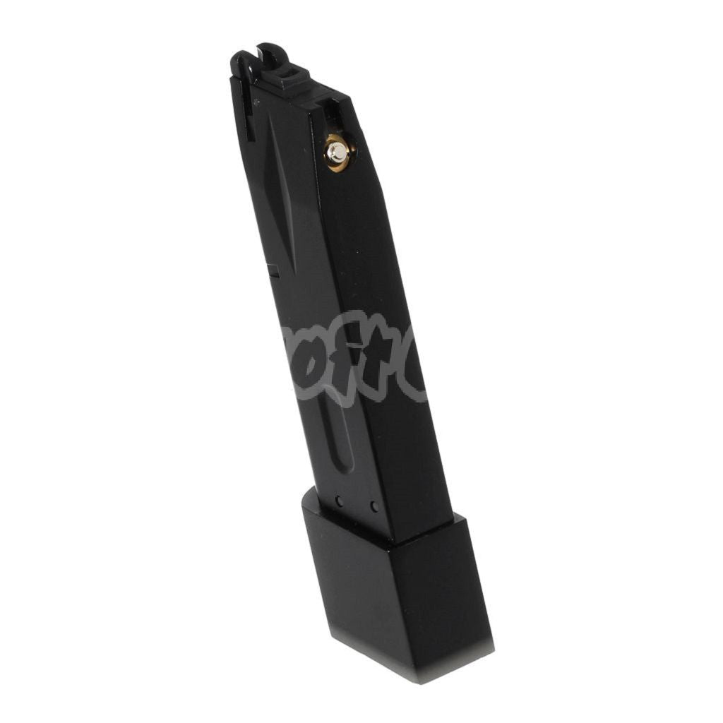 Airsoft WE (WE-TECH) 30rd Burton Bio Extended Gas Magazine for AW MB Series / KJW / Tokyo Marui / WE 902 M9 M92 GBB Pistol Black