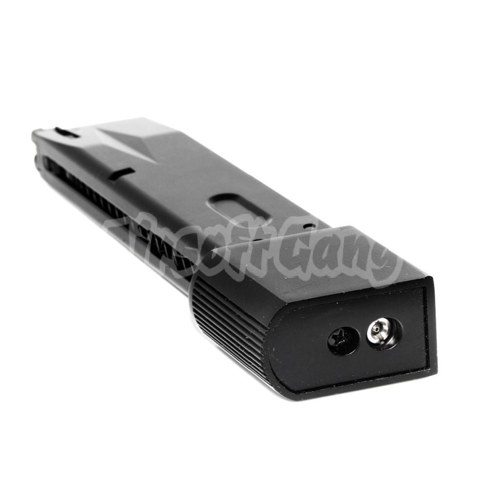 Airsoft WE (WE-TECH) 30rd Burton Bio Extended Gas Magazine for AW MB Series / KJW / Tokyo Marui / WE 902 M9 M92 GBB Pistol Black