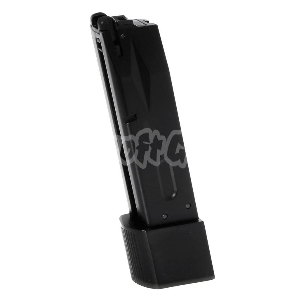 Airsoft WE (WE-TECH) 30rd Burton Bio Extended Gas Magazine for AW MB Series / KJW / Tokyo Marui / WE 902 M9 M92 GBB Pistol Black