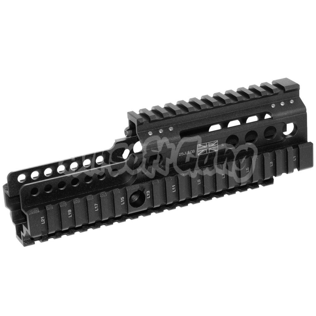 Airsoft WE (WE-TECH) 227mm CNC Aluminum Daniel Defense Licensed ISGK Madbull RIS RAS Rail System Handguard for WE L85 GBB Rifle