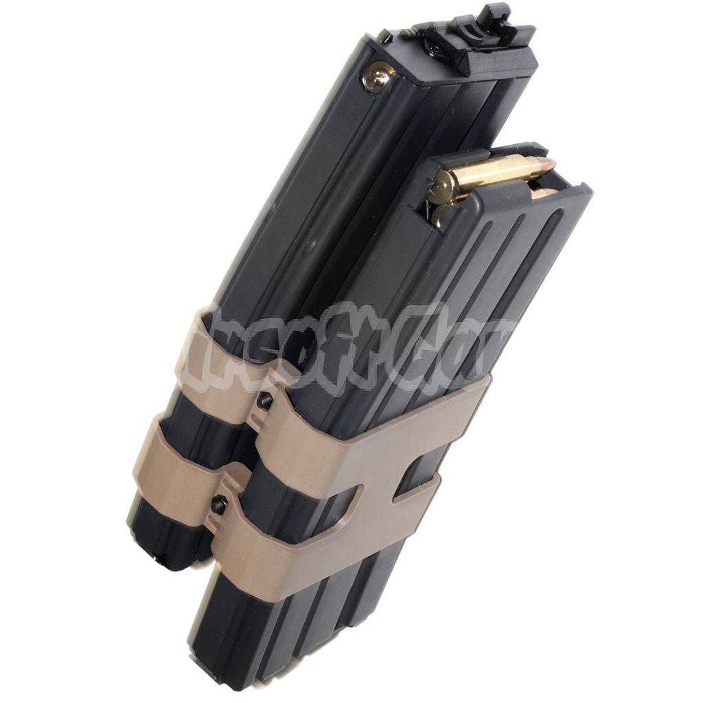 Airsoft WE (WE-TECH) 80rd Gas Double Magazine for WE Open Bolt L85 / SCAR-L / R5C / T65 / HK416 / AR M4 M16 GBB Rifle Black