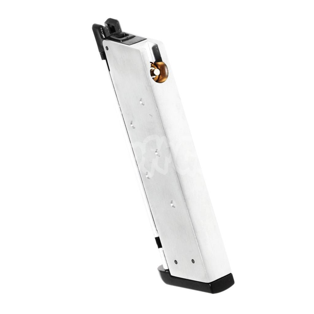 WE (WE-TECH) 16rd Tactical Gas Magazine for EMG SAI Red / AW NE Series / WE Single Stack 1911 GBB Pistol Airsoft Silver