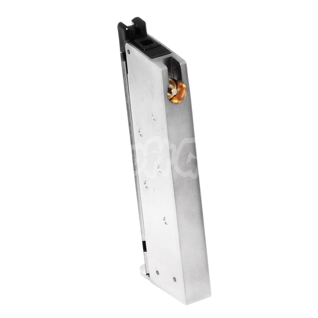 WE (WE-TECH) 16rd Gas Magazine for EMG SAI Red / AW NE Series / WE Single Stack 1911 GBB Pistol Airsoft Silver