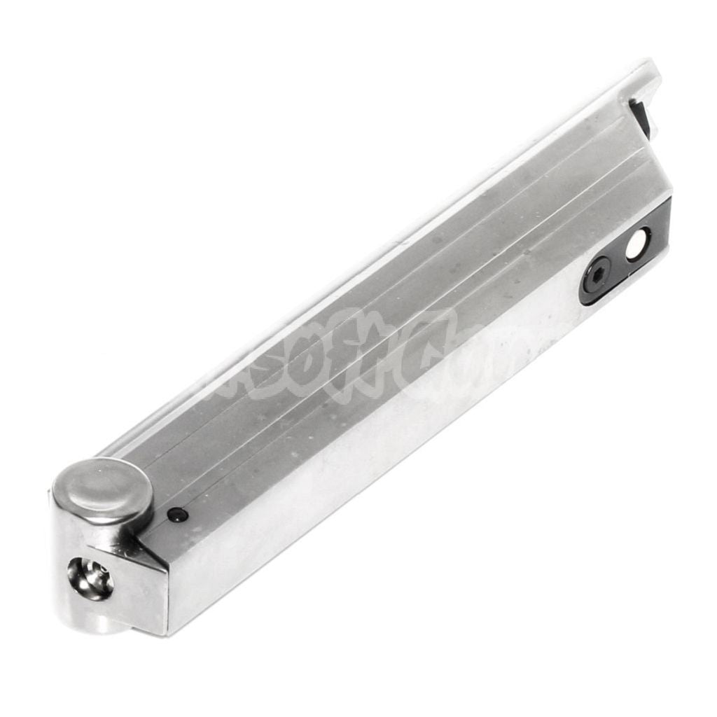 Airsoft WE (WE-TECH) 15rd Gas Magazine for Armorer Works A180 Blaster WE P08 Luger GBB Pistol Silver