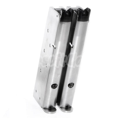 WE (WE-TECH) 32rd Double Barrel Gas Magazine for AW MX Series / WE Double Barrel 1911 GBB Pistol Airsoft Silver