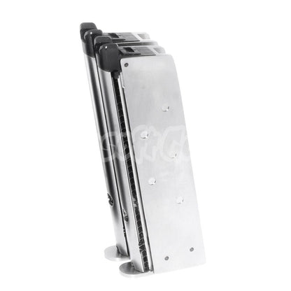 WE (WE-TECH) 32rd Double Barrel Gas Magazine for AW MX Series / WE Double Barrel 1911 GBB Pistol Airsoft Silver