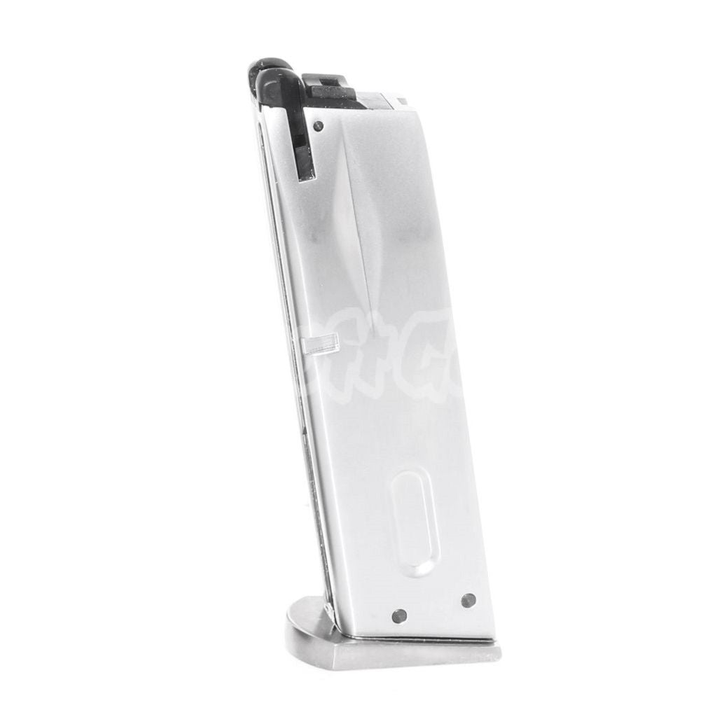 Airsoft WE (WE-TECH) 26rd Gas Magazine for AW MB Series / KJW / Tokyo Marui / WE M9 M92 GBB Pistol Silver