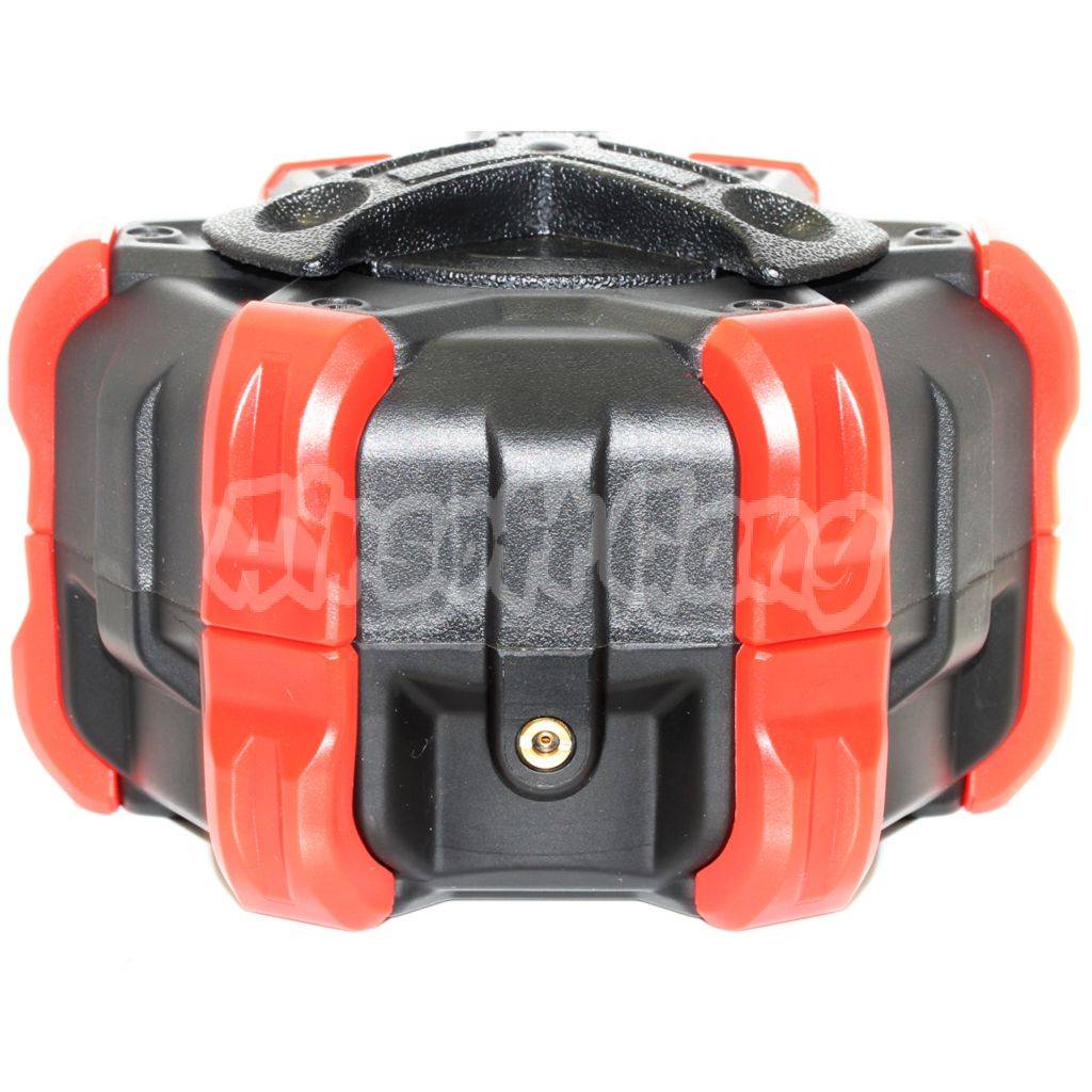 Airsoft BELL 350rd Gas Adaptive Drum Magazine for ISSC M22 / EMG SAI BLU / APS / ARMY / BELL / UMAREX / Elite force / VFC / AW / WE / Tokyo Marui G17 G18C G-Series GBB Pistols Black/Red