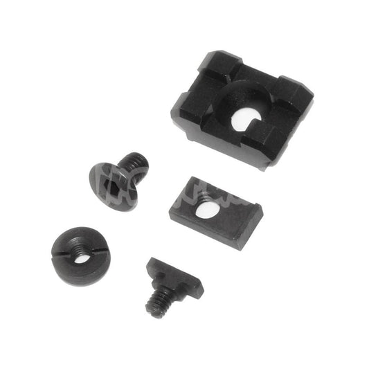 5KU B-2M 1-Slot 20mm Rail Section with Screws Black