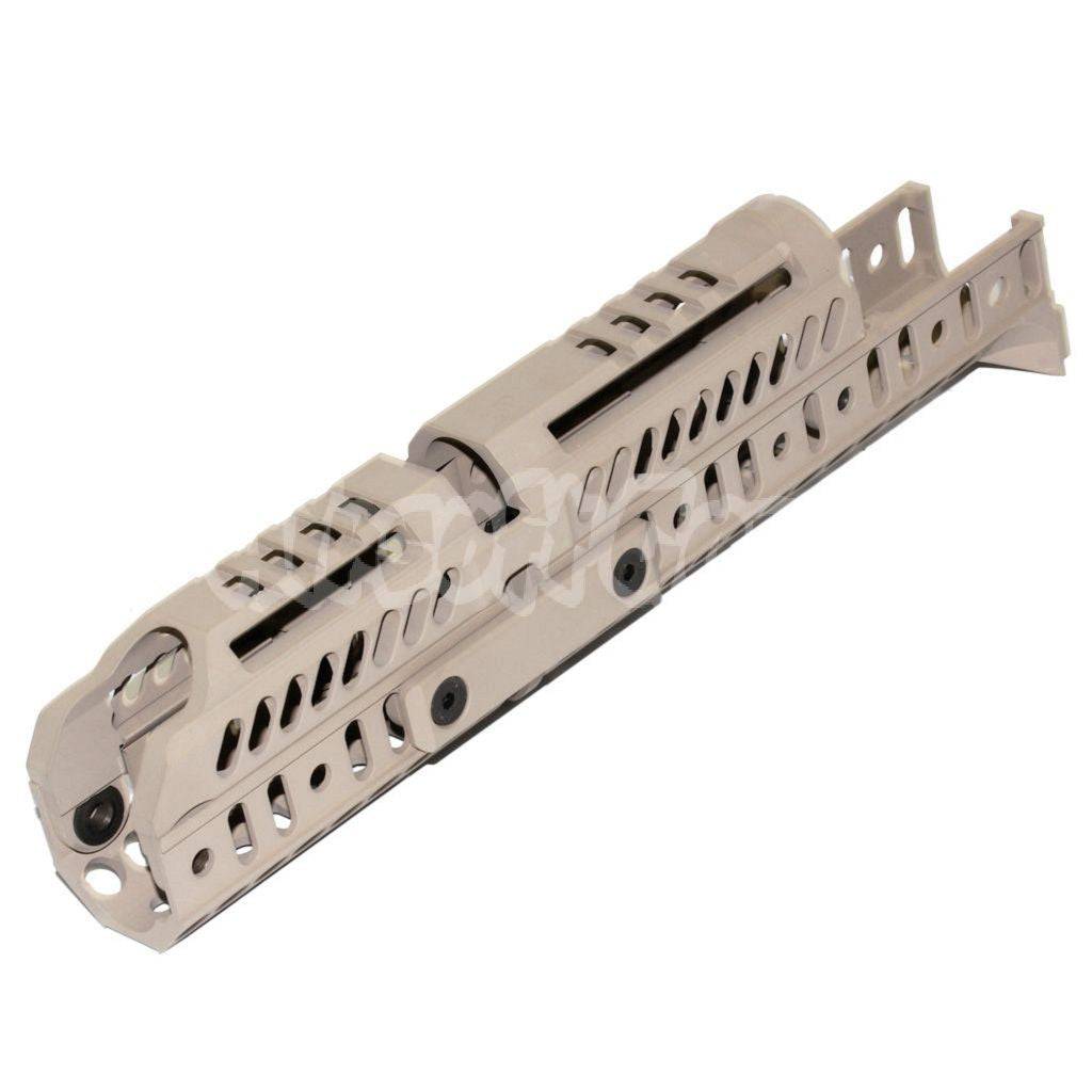 Airsoft 5KU 254mm SPORT 1 Modular Handguard Kit Rail System for D-BOYS GHK LCT AKM AK74 AK102 AK104 AK105 Series Airsoft Rifle Desert Tan