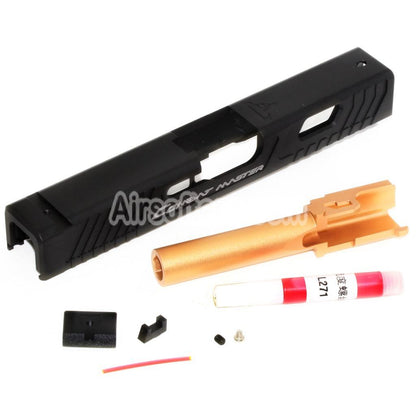 Airsoft 5KU TTI CNC Barrel Slide Set For Tokyo Marui G19 Series GBB Pistols Black