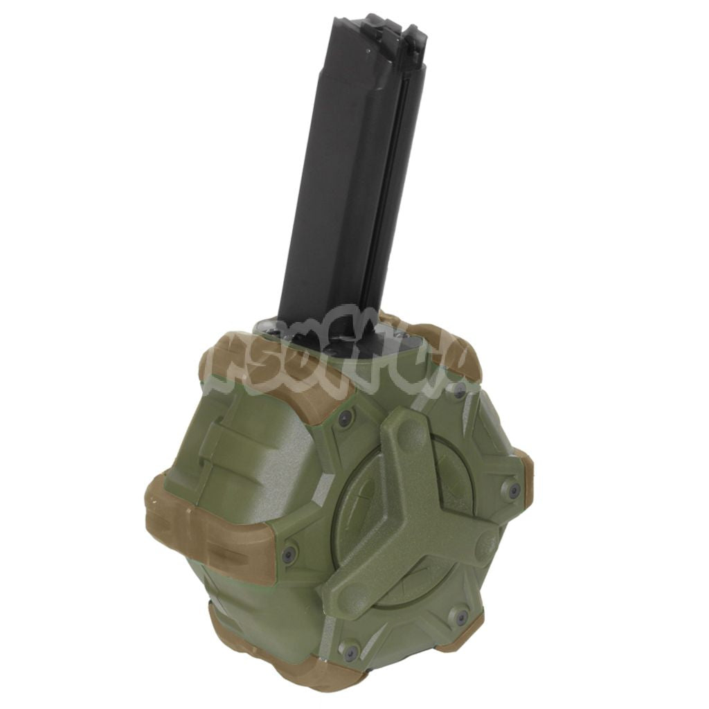 WE (WE-TECH) 350rd Gas Drum Magazine for WE PCC Type 888 888C RARS R5C M4 M16 Series GBB Rifle Airsoft Black/OD/Tan