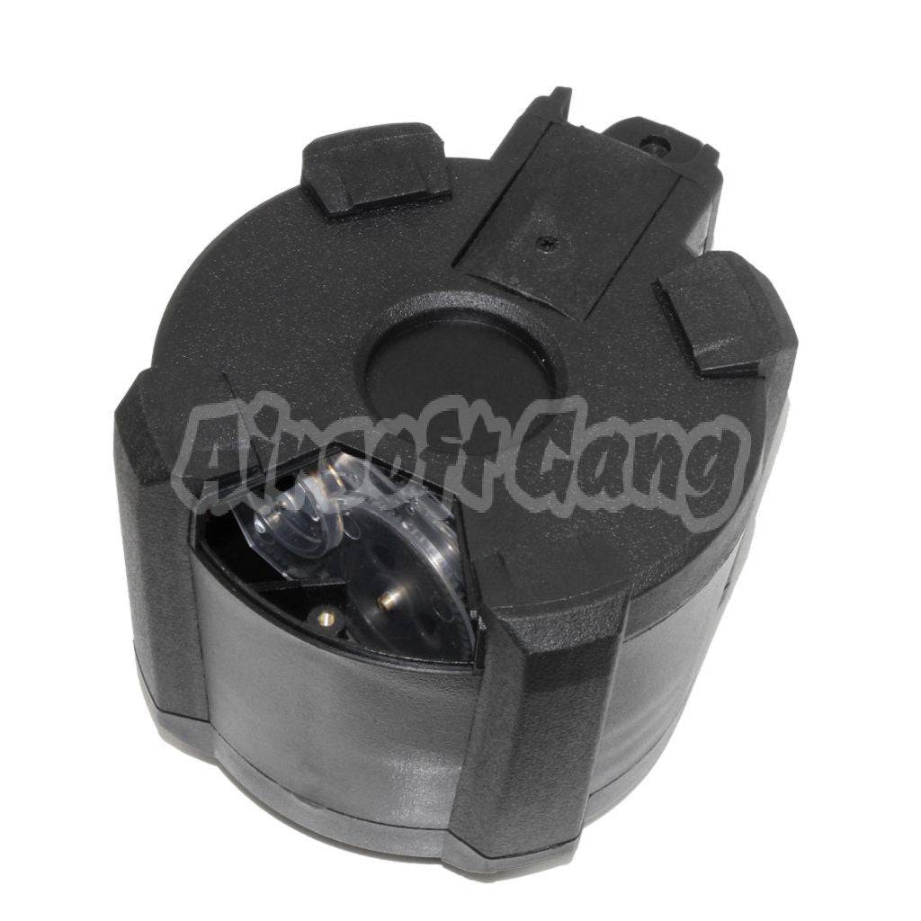 Airsoft BATTLEAXE 1400rd Electric Drum Mag Magazine For CYMA, Golden Eagle, Double Eagle, Tokyo Marui M870 Shotgun Black