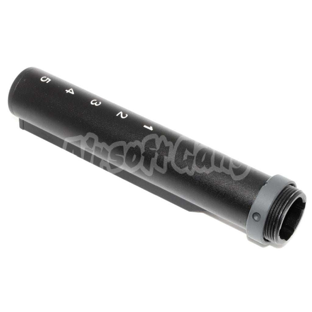 E&C 168mm 5-Position Extended Stock Pipe Buttstock Tube For E&C Tokyo Marui M16A1 Series AEG Rifle Black