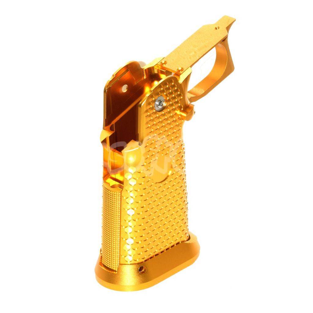 KF CNC Aluminum Grip Set For ARMY R501 R601 R603 EMG AW WE Tokyo Marui Hi-Capa GBB Pistol Gold