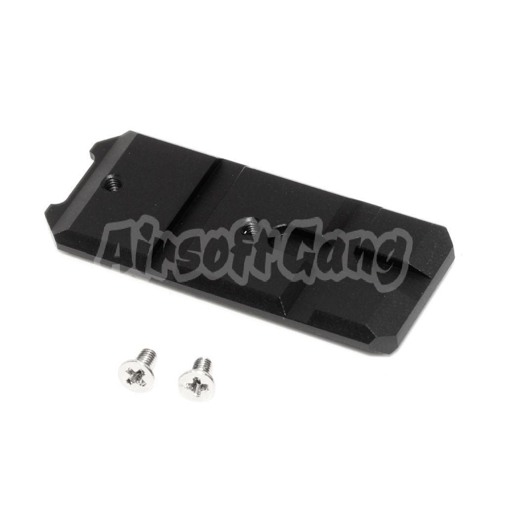 KF CNC Aluminum Lower Frame Rail Plate For Tokyo Marui Hi-Capa Series GBB Pistols Black