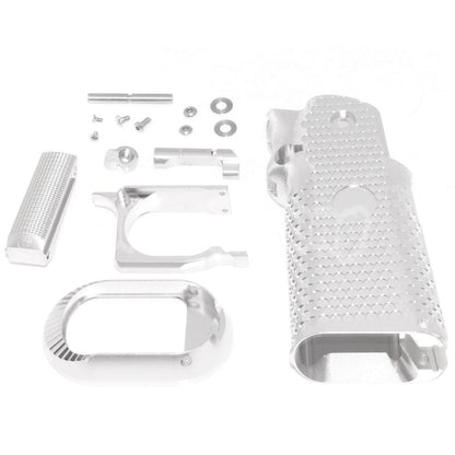 KF CNC Aluminum Grip Set For ARMY R501 R601 R603 EMG AW WE Tokyo Marui Hi-Capa GBB Pistol Silver