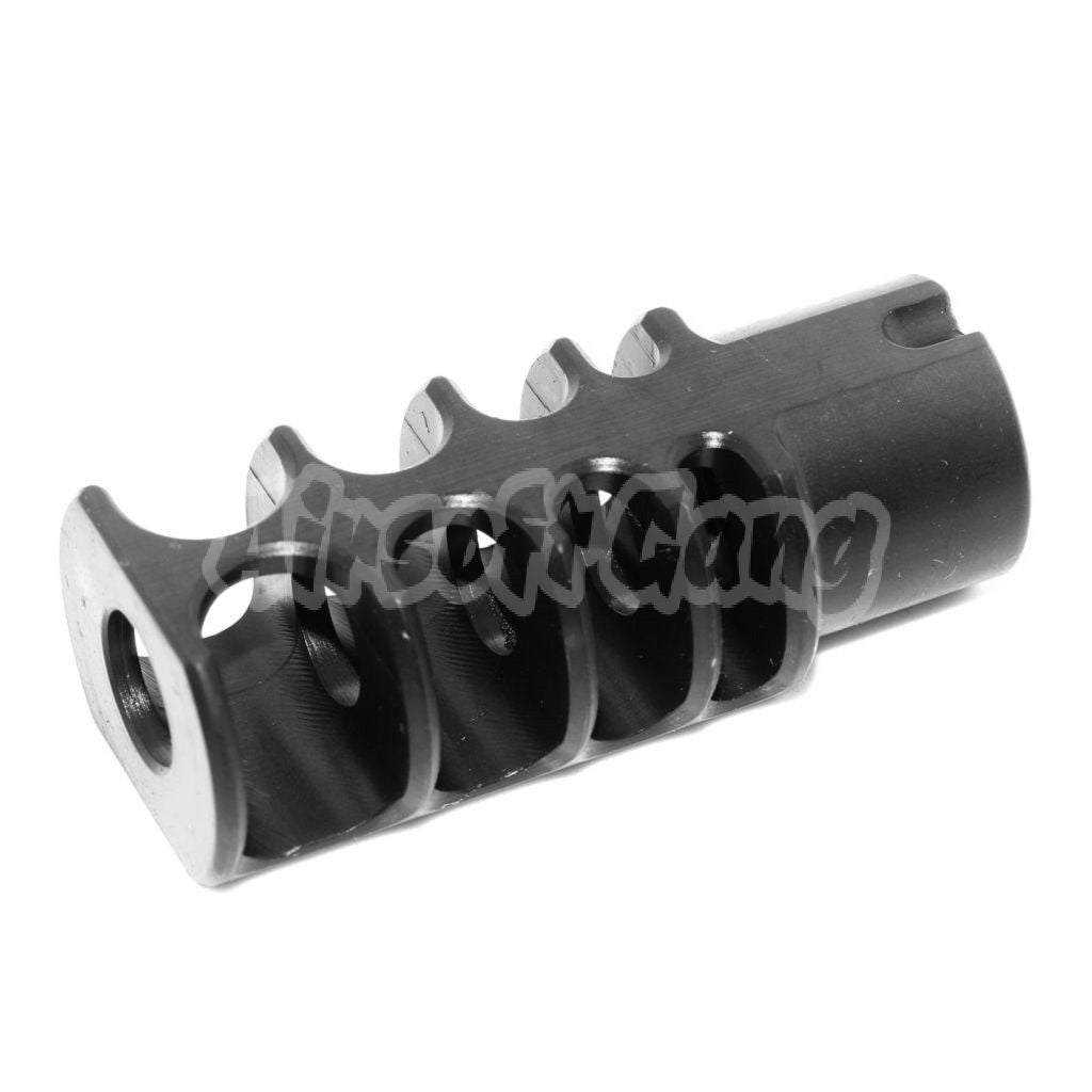 5KU 53mm RRD-4C Slim Muzzle Brake Flash Hider -14mm CCW Counter-Clockwise Thread Black