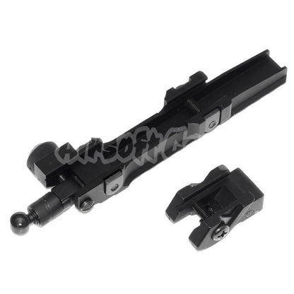 BELL KAC Style Flip-Up Sight Rail Set For G36 Series AEG GBB Rifle Black