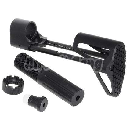 5KU PDW Retractable Sliding Stock for GHK VFC WE (WE-TECH) WA M4 Series GBB Rifle Black