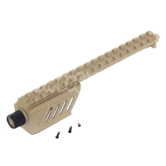 CYMA 187mm Barrel Extension Attachment Mount Rail for CYMA CM127 G18C AEP Pistol Tan