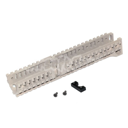 5KU CNC 254mm B30 Style Long Lower Handguard Rail For D-Boys LCT GHK AKM AK74 AK102 AK104 AK105 AK Series AEG Rifle Desert Tan