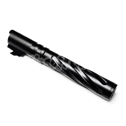 Airsoft 5KU 5" Inches CNC Aluminium Tornado Style Spiral Outer Barrel +11mm CW for Tokyo Marui Hi-Capa 5.1 GBB