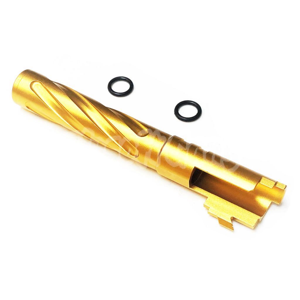 Airsoft 5KU 5" Inches CNC Aluminium Tornado Style Spiral Outer Barrel +11mm CW for Tokyo Marui Hi-Capa 5.1 GBB