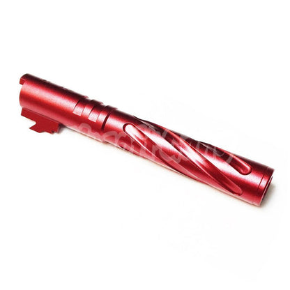 Airsoft 5KU 5" Inches CNC Aluminium Tornado Style Spiral Outer Barrel +11mm CW for Tokyo Marui Hi-Capa 5.1 GBB