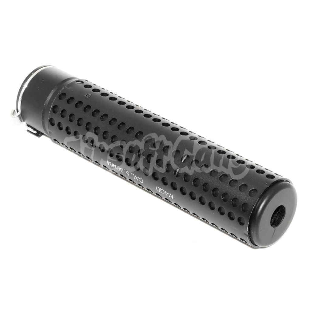 Airsoft 5KU 172mm KAC Style QD Barrel Extension Suppressor Silencer -14mm Flash Hider Black