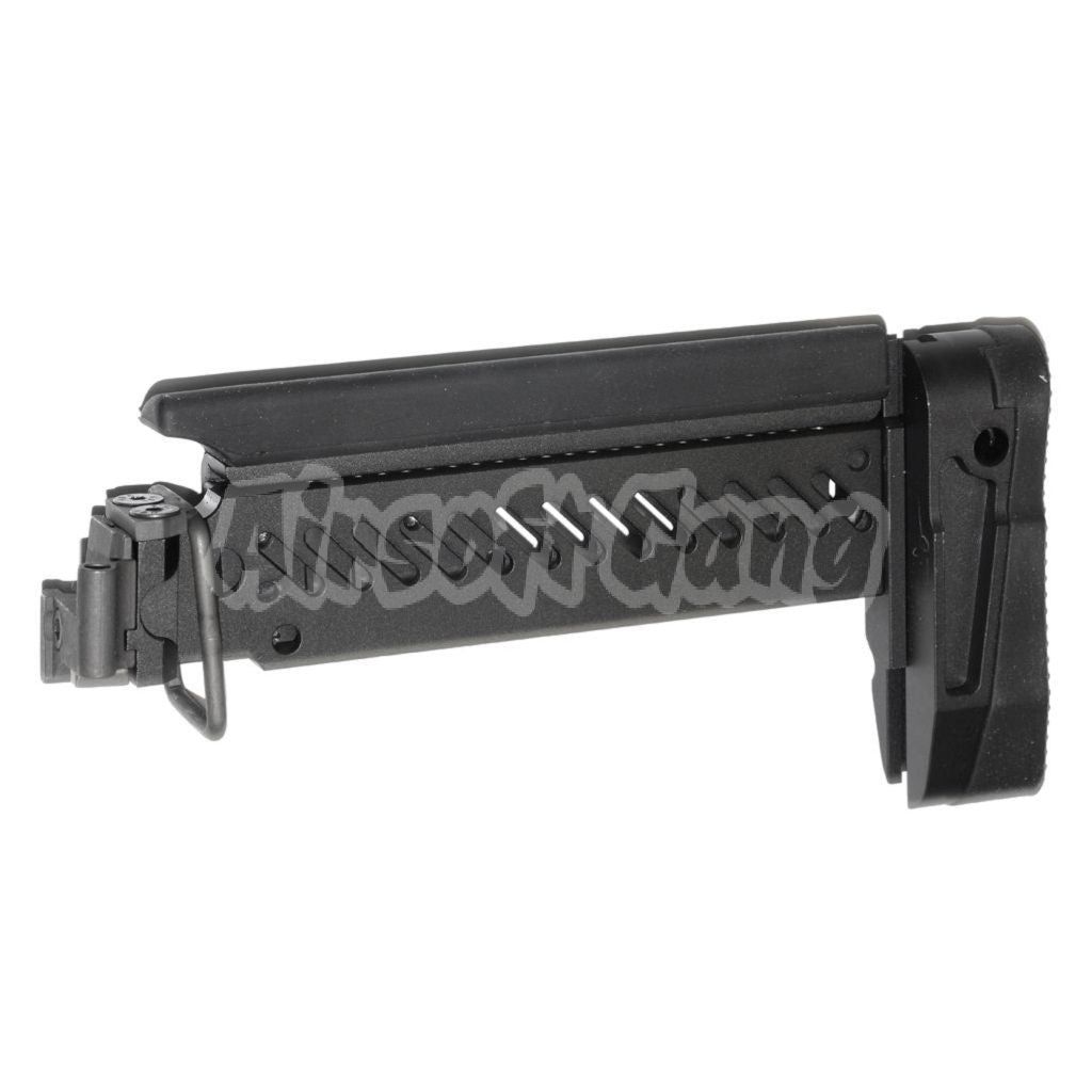 Airsoft 5KU PT-1 AK Side Folding Stock For E&L AK Series Rifle Black