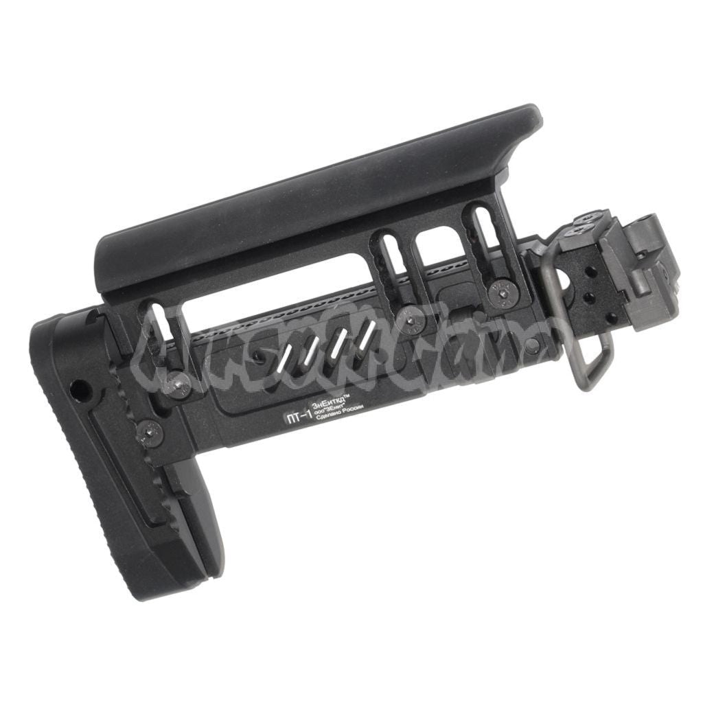 Airsoft 5KU PT-1 AK Side Folding Stock For E&L AK Series Rifle Black