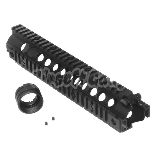 Airsoft CYMA 273mm SR16 URX RAS Handguard 4-Sides Rail System for CYMA Tokyo Marui M4 M16 Series AEG Rifle Black