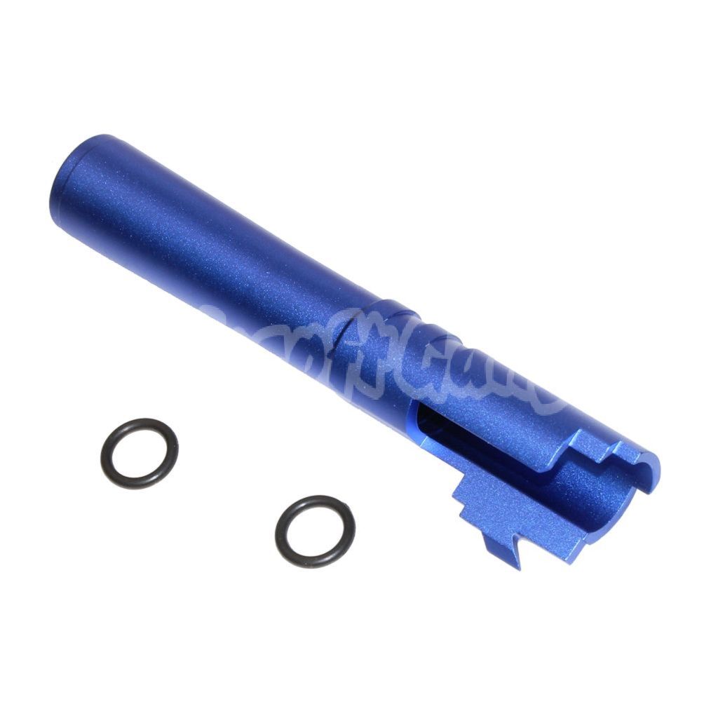 Airsoft 5KU 4.3" Inches CNC Aluminium Outer Barrel +11mm CW for Tokyo Marui Hi-Capa 4.3 GBB Pistols Blue