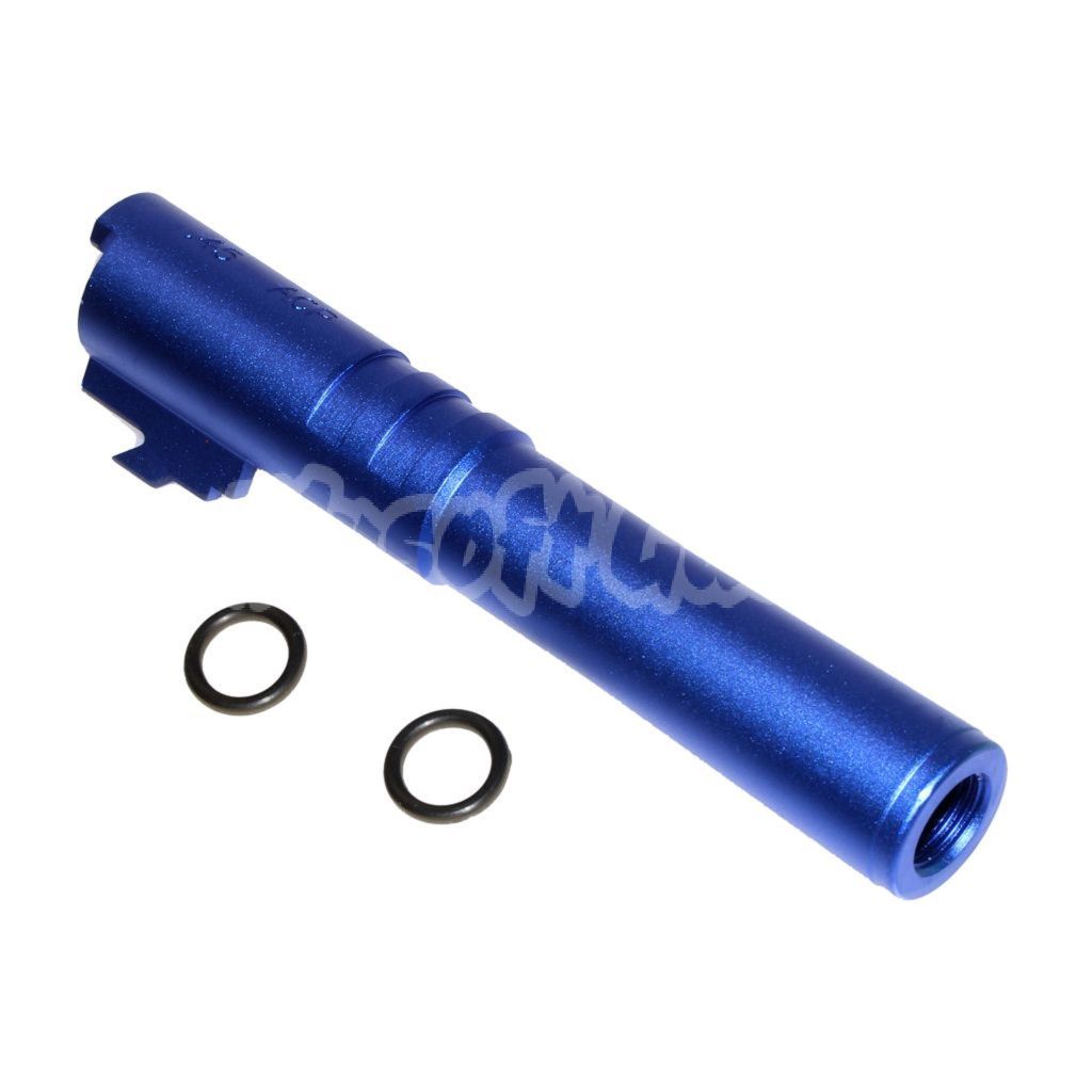 Airsoft 5KU 4.3" Inches CNC Aluminium Outer Barrel +11mm CW for Tokyo Marui Hi-Capa 4.3 GBB Pistols Blue