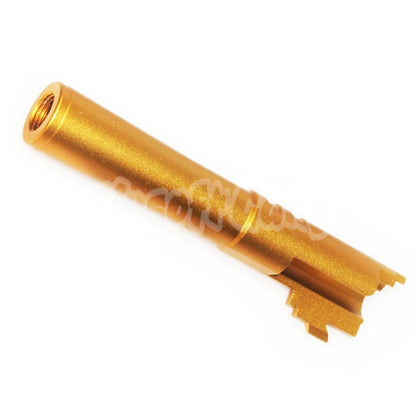 Airsoft 5KU 4.3" Inches CNC Aluminium Outer Barrel +11mm CW for Tokyo Marui Hi-Capa 4.3 GBB Pistols Gold