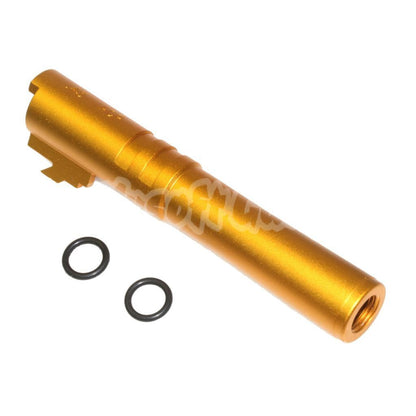 Airsoft 5KU 4.3" Inches CNC Aluminium Outer Barrel +11mm CW for Tokyo Marui Hi-Capa 4.3 GBB Pistols Gold