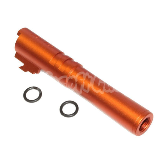 Airsoft 5KU 4.3" Inches CNC Aluminium Outer Barrel +11mm CW for Tokyo Marui Hi-Capa 4.3 GBB Pistols Orange