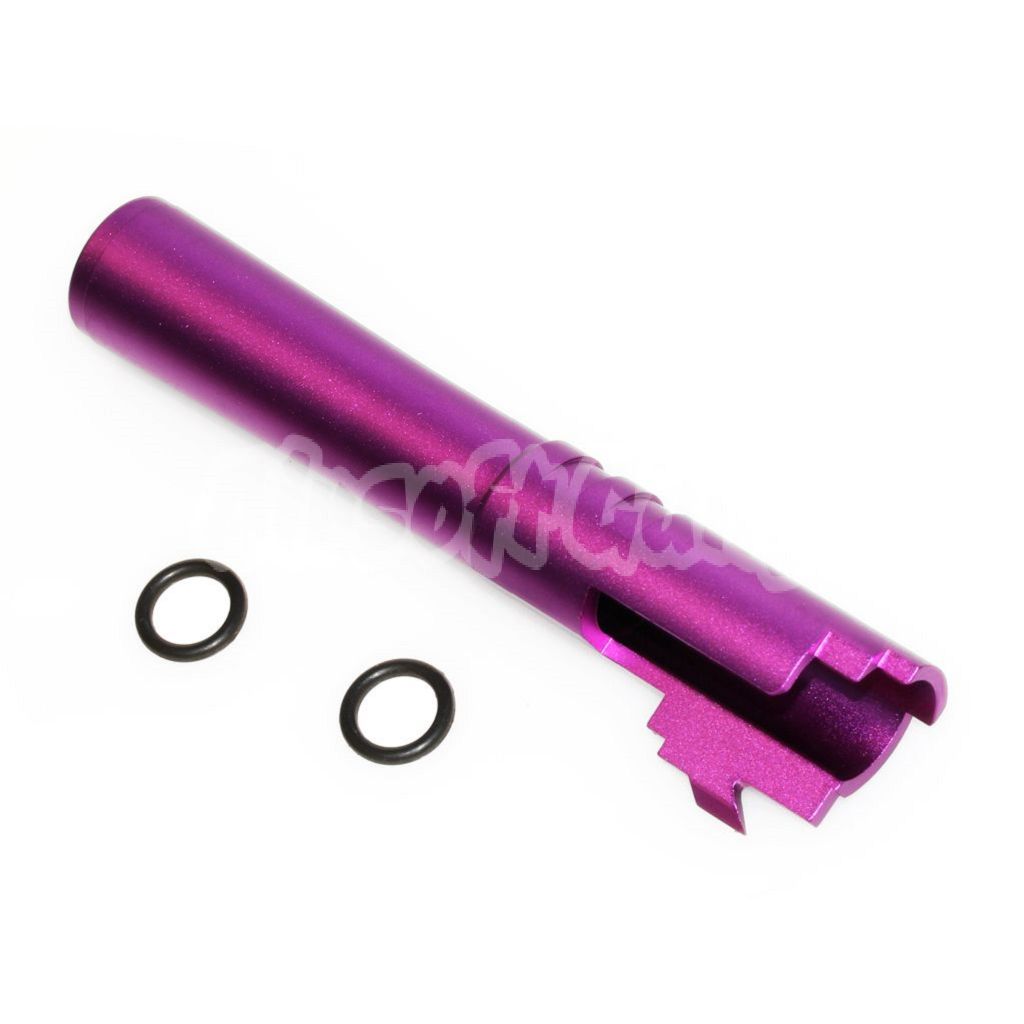 Airsoft 5KU 4.3" Inches CNC Aluminium Outer Barrel +11mm CW for Tokyo Marui Hi-Capa 4.3 GBB Pistols Purple