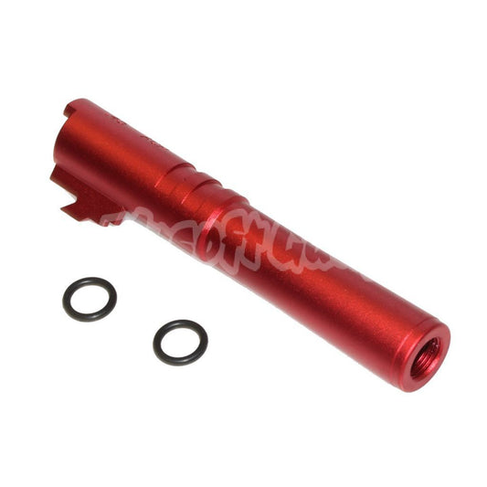 Airsoft 5KU 4.3" Inches CNC Aluminium Outer Barrel +11mm CW for Tokyo Marui Hi-Capa 4.3 GBB Pistols Red