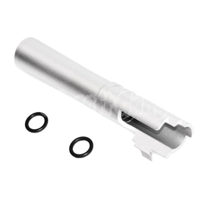 Airsoft 5KU 4.3" Inches CNC Aluminium Outer Barrel +11mm CW for Tokyo Marui Hi-Capa 4.3 GBB Pistols Silver