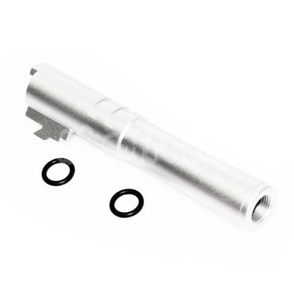 Airsoft 5KU 4.3" Inches CNC Aluminium Outer Barrel +11mm CW for Tokyo Marui Hi-Capa 4.3 GBB Pistols Silver