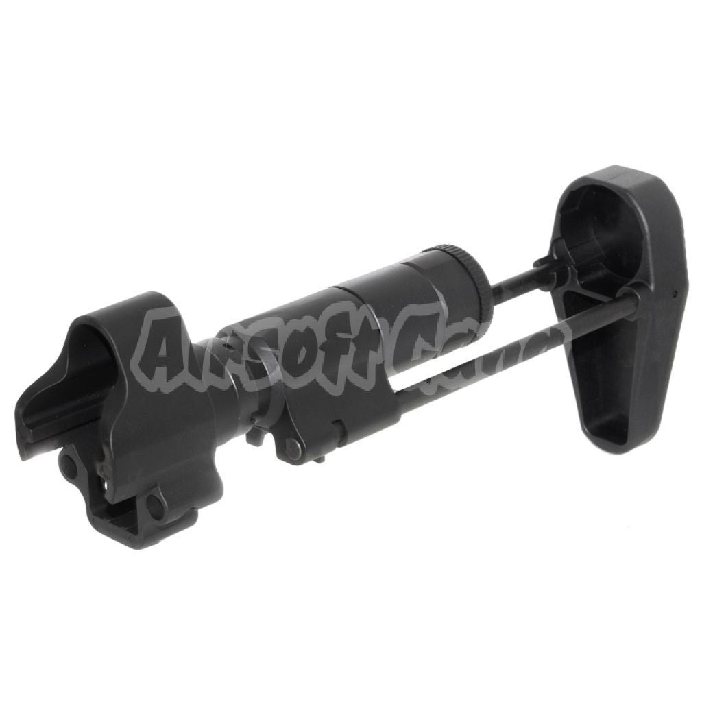 Airsoft CNC Aluminum Retractable Stock with Adaptor For CYMA Tokyo Marui MP5 Series AEG Rifles