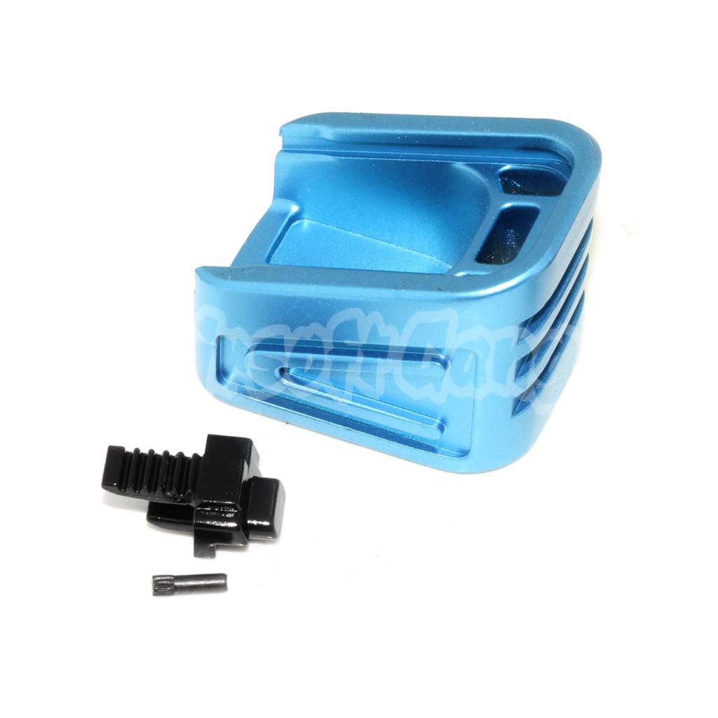 Airsoft Aluminium Magazine Base Plate B For APS ACP SHARK / Tokyo Marui G17 G18C GBB Pistol Magazine Blue