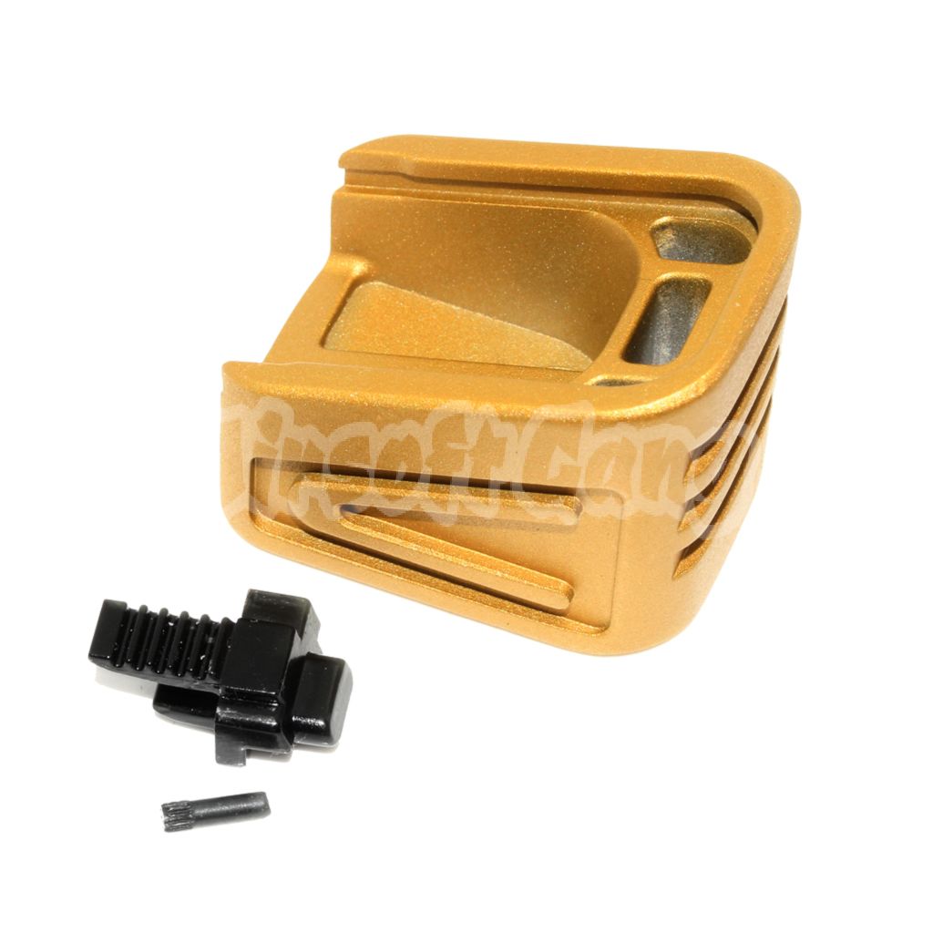 Airsoft Aluminium Magazine Base Plate B For APS ACP SHARK / Tokyo Marui G17 G18C GBB Pistol Magazine Gold